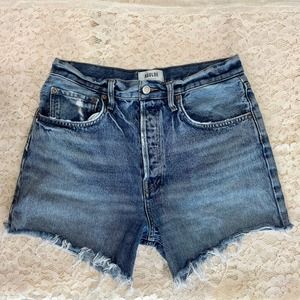 AGOLDE Riley Short Vintage Cutoff Distressed Denim Jean Shorts Women's Sz 29